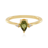 Anello in argento con Moldavite
