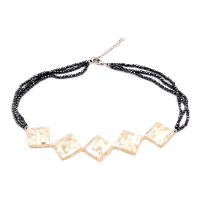 Collana in argento con Ematite Nera