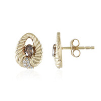 Orecchini in oro con Diamante Champagne I2 (de Melo)