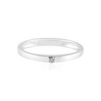 Anello in argento con Diamante I3 Blu Cielo
