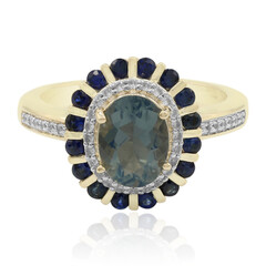 Anello in oro con Opale di Fuoco Blu