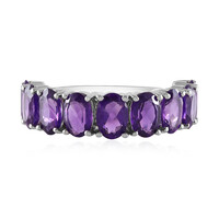 Anello in argento con Ametista Zambiana