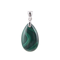 Ciondolo in argento con Malachite