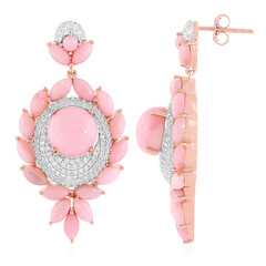 Orecchini in argento con Opale Rosa
