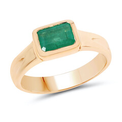 Anello in oro con Smeraldo Zambia