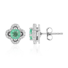 Orecchini in argento con Smeraldo Russo