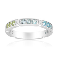 Anello in argento con Topazio Bianco