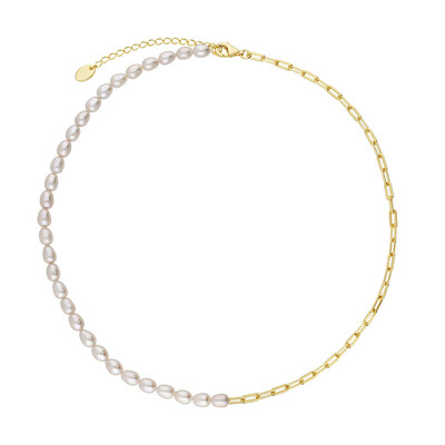 Collana in argento con Perla di Acqua Dolce