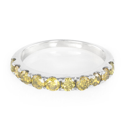 Anello in argento con Diamante Giallo