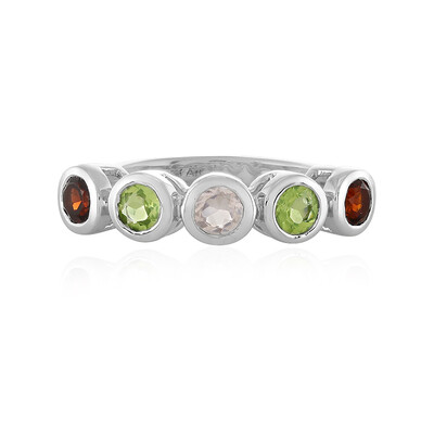 Anello in argento con Quarzo Rosa