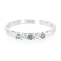 Anello in argento con Alessandrite Brasiliana e Zaffiro Bianco
