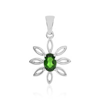 Ciondolo in argento con Diopside Russo