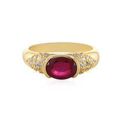 Anello in argento con Rubino del Madagascar
