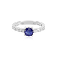 Anello in argento con Zaffiro Blu del Madagascar