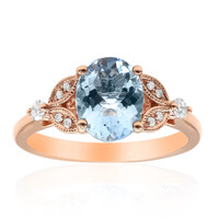 Anello in oro con Acquamarina Brasiliana AAA (CIRARI)