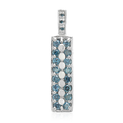 Ciondolo placcato in platino con Diamante Fancy