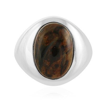 Anello in argento con Pietersite Dorata