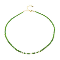 Collana in argento con Diopside Russo