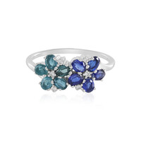 Anello in argento con Cianite Peacock