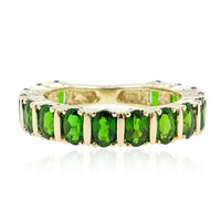 Anello in oro con Diopside Russo