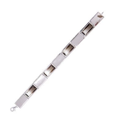 Bracciale in argento con Quarzo Bicolore