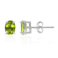 Orecchini in argento con Peridoto della Birmania