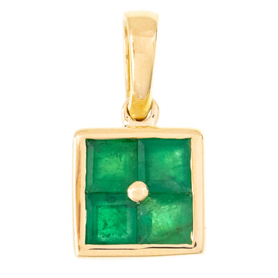Ciondolo in oro con Smeraldo Brasiliano