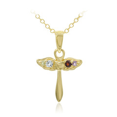 Collana in argento con Topazio Blu Cielo