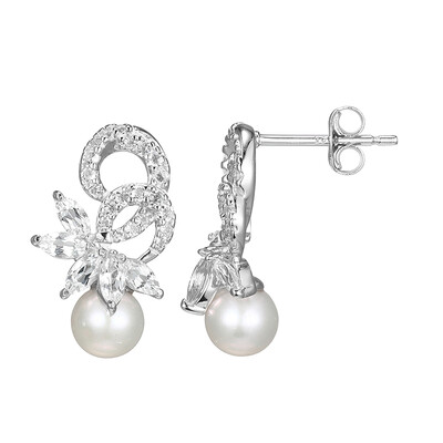 Orecchini in argento con Perla d'Acqua Dolce Bianca