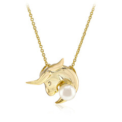 Collana in argento con Perla d'Acqua Dolce Bianca