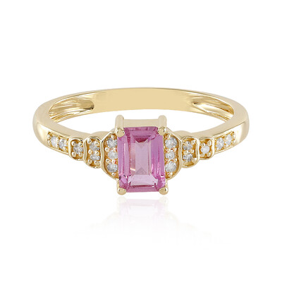Anello in oro con Zaffiro Rosa