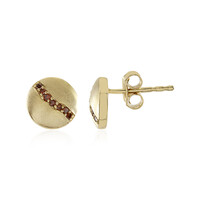 Orecchini in argento con Diamante Rosso I3