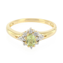 Anello placcato in oro con Tormalina Cuprian
