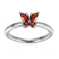 Anello in argento con Granato Mozambico