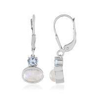 Orecchini in argento con Pietra di Luna Blu (KM by Juwelo)