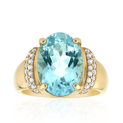 Anello in argento con Topazio Blu Cielo