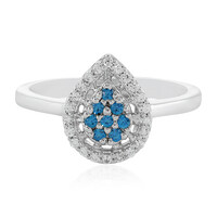Anello in argento con Zircone Blu