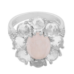 Anello in argento con Quarzo Rosa
