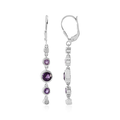 Orecchini in argento con Ametista (KM by Juwelo)