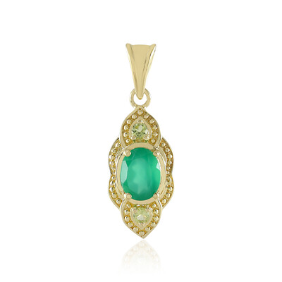 Ciondolo in argento con Onice Verde