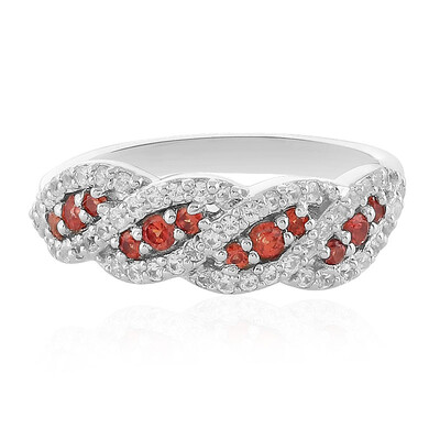 Anello in argento con Zaffiro Tramonto
