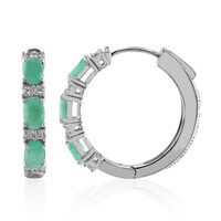 Orecchini in argento con Smeraldo Brasiliano