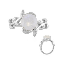 Anello in argento con Pietra di Luna Arcobaleno