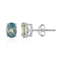 Orecchini in argento con Topazio Mistico Verde Blu