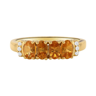 Anello in argento con Spessartina