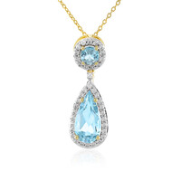 Collana in argento con Topazio Blu Cielo