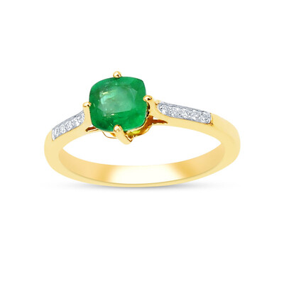 Anello in oro con Smeraldo Zambia