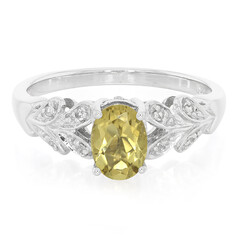 Anello in argento con Quarzo Champagne
