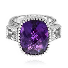 Anello in argento con Ametista Zambiana (Dallas Prince Designs)