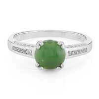 Anello in argento con Crisoprasio Imperiale